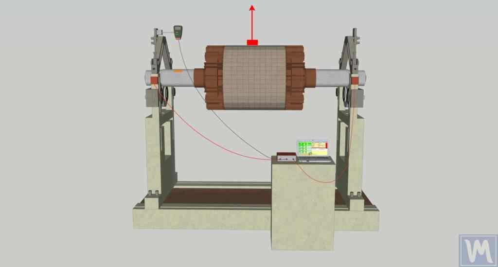 Rotor de centrifugeuse sur une machine d'équilibrage